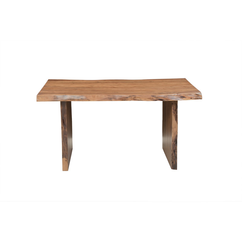 Solid Wood Live Edge Dining Table, 60" W x 36" D, Natural