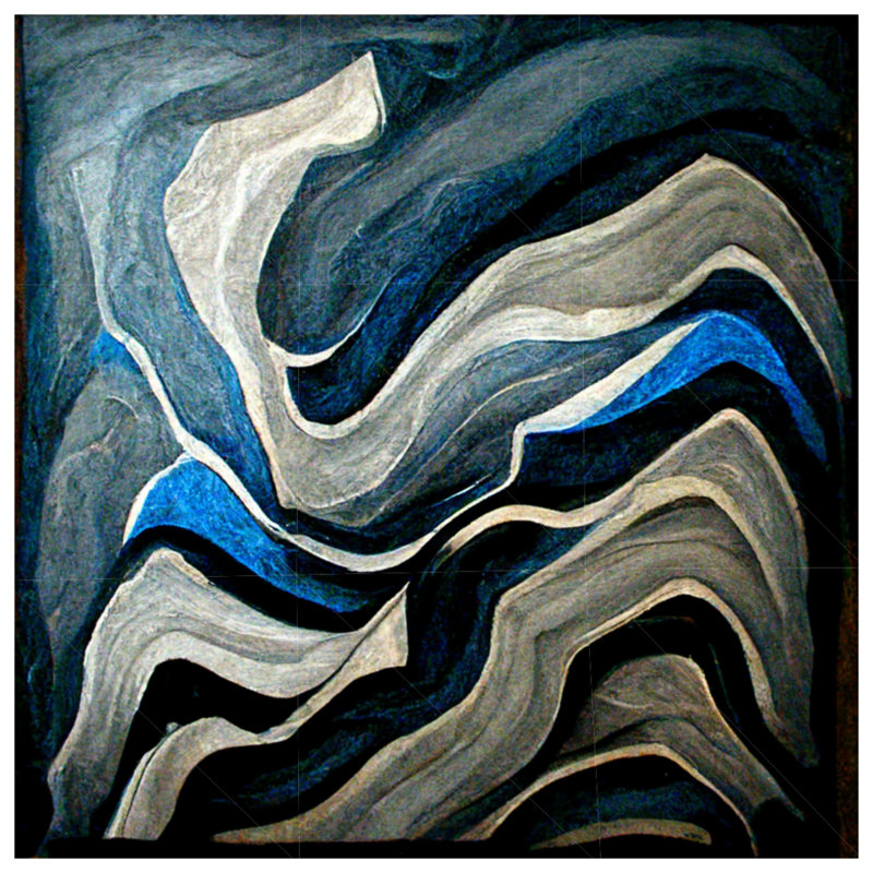 Tapisserie murale abstraite - art mural, H 68 po x l 80 po avec 4 œillets
