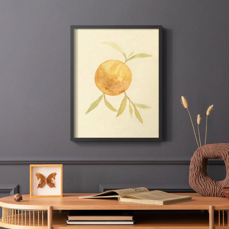«Dappled Oranges II», reproduction encadrée - bois massif, Noir, H 28 po x l 22 po
