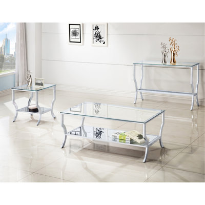Glass Square Top End Table With Elegant Design And Reflective Surface, 22 Inches High Metal In , Adapting To Various Furniture Styles,