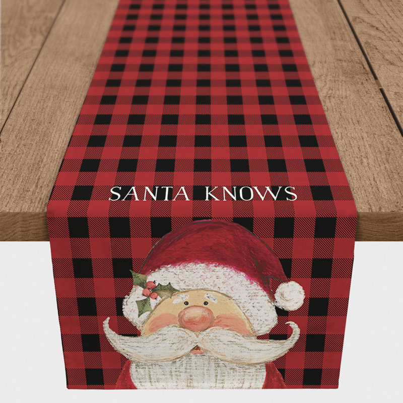 Enar Plaid Christmas Table Runner, 72" x 16"