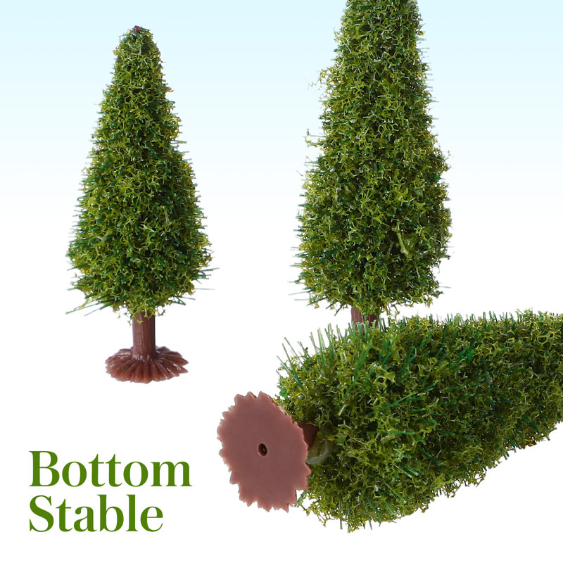 15Pcs Green Scenery Landscape Model Cedar Trees For Model Railroad Scenery Landscape Layout