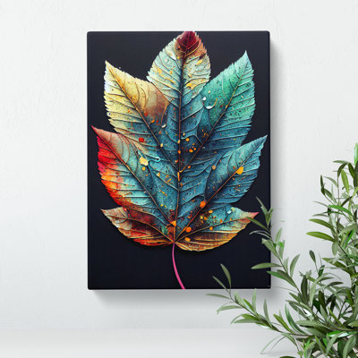 Painted Leaf No.1 - Wrapped Canvas Print