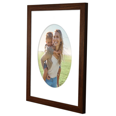 Americanflat Picture Frame With Oval-Shaped Mat - Ideal For Any Room, Living Rooms, Dorm Room