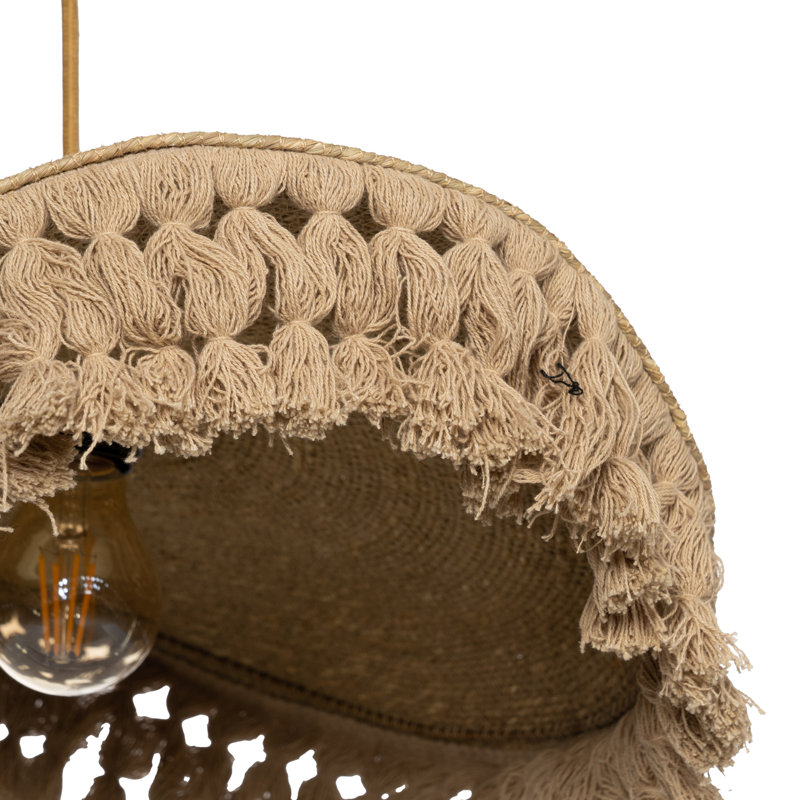 1 - Light Natural Pendant, 6cm H x 60cm W x 60cm D