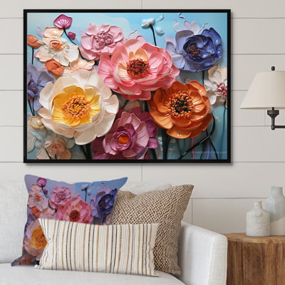 " Flower Field Of Ranunculus Liquid Art "