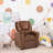 Roomy Kids' Recliner Chair with Cup Holder, Toddler Recliner With Push-Back Design, and Adjustable Footrest-88672019