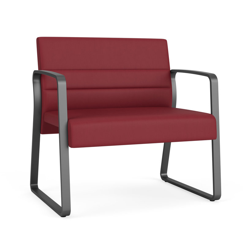 Chaise bariatique Waterfall, Gris anthracite, Vinyle Patriot Plus Bordeaux