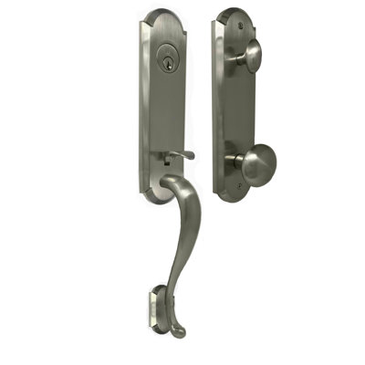 Handle With Knob And Deadbolt Reversible Entry Set