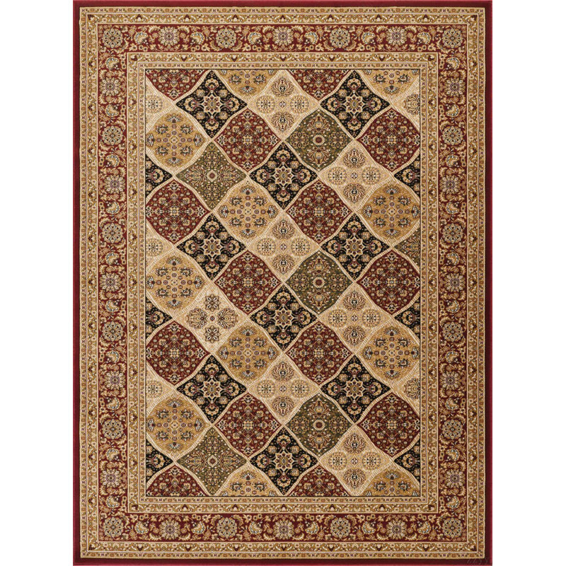 Tapis rouge pour le salon, Rectangulaire 2 pi x 3 pi
