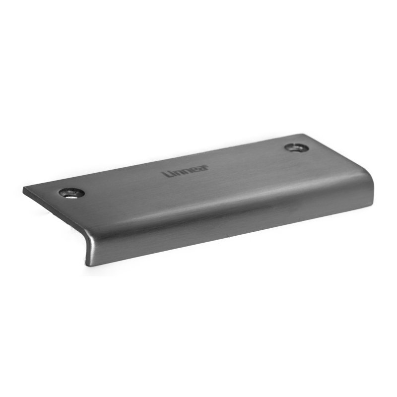 Top Mount Cabinet Finger Edge Pull, 1 1/10", Satin Black