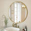 Baum Nordic Round Bathroom Framed Mirror Wall Hanging-529887373-529887370