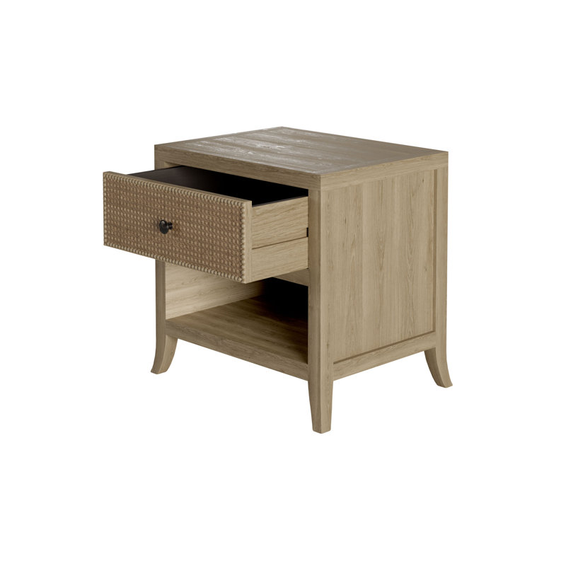 Danalynn 45cm W Solid + Manufactured Wood Bedside Table