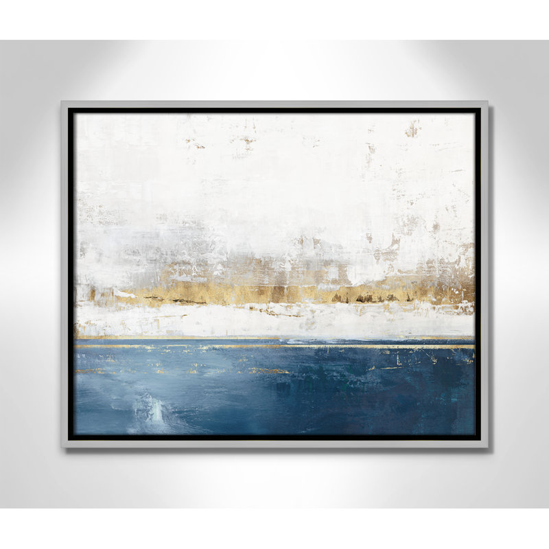 Golden Horizon II - reproduction de paysage par Casa Fine Arts, Argent, H 17,5 po x l 21,5 po