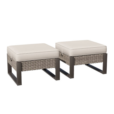 Polyethylene (PE) Wicker Outdoor Ottoman