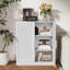 Armoire de rangement en rotin avec tablettes réglables-12919058-25548467