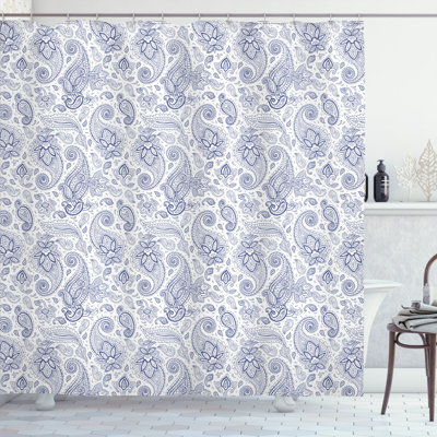 Quarryville Paisley Shower Curtain with Hooks Included