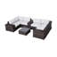 Saffi Fully Assembled 10 Piece Rattan Sectional Seating Group with Cushions-1283174207-1286754630