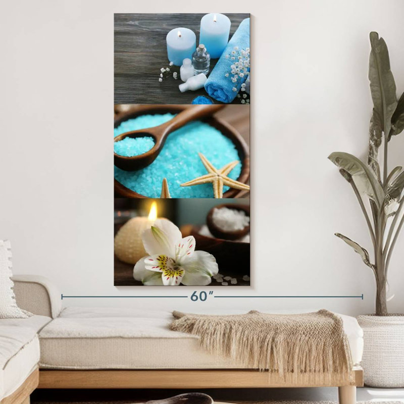 Spa Elements Canvas Print, 54" H x 27" W x 1.25" D