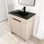 Meuble-lavabo de salle de bain 30 po autoportant avec céramique noire. 2 portes d'armoire à fermeture en douceur. Contreplaqué moderne. Évier de comptoir réglable en céramique.-973188766-973188767