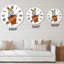 Horloge murale moderne formes élémentaires avec fleurs abstraites VI-60327273