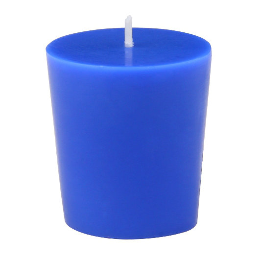 Bougie votive sans parfum Votive, bleu, Ensemble de 12