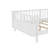 Twin XL Size Kids Platform Bed with Safety Guardrails & Detachable Fence, Wood Frame for Bedroom,White-657280366-657280361