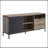 Rustic Oak & Black Finish TV Stand