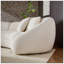 Canapé moderne et incurvé avec un design élégant en forme de cœur d'amour - canapé en molleton beige moelleux pour le salon (l 125,98 po x P 62,2 po x H 29,92 po)-118043736
