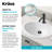KRAUS Elavo. Oval Porcelain Ceramic Self-Rimming Drop In Bathroom Sink In White With Overflow Drain, KCT-101