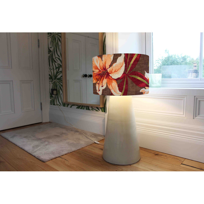 Cotton Drum Lamp Shade ( Uno ), 25cm H x 40cm W x 40cm D