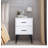 2-Drawer Nightstand With Metal Legs And Handles, Modern Minimalist Design For Compact Spaces