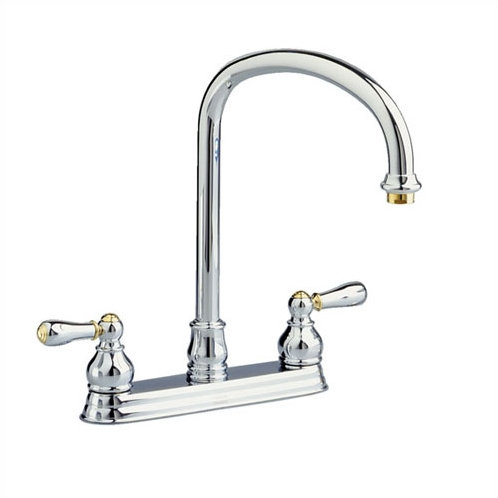 Hampton Kitchen Sink, Polished Chrome, Metal Cross