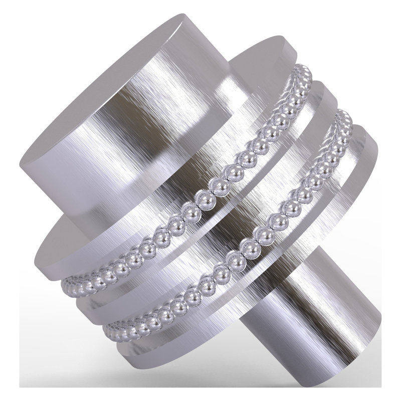 Poignée cylindrique de diamètre 1 1/2 po, Chrome satiné