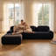 Canapé modulaire en L 120 po avec méridienne en L 120 po avec méridienne compressée sous vide, structure en mousse complète, assemblage facile-1262655983