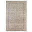 Tapis décoratif en laine gris clair de conception unique noué à la main des années 1980 5 pi 5 po x 8 pi 8 po Devlin