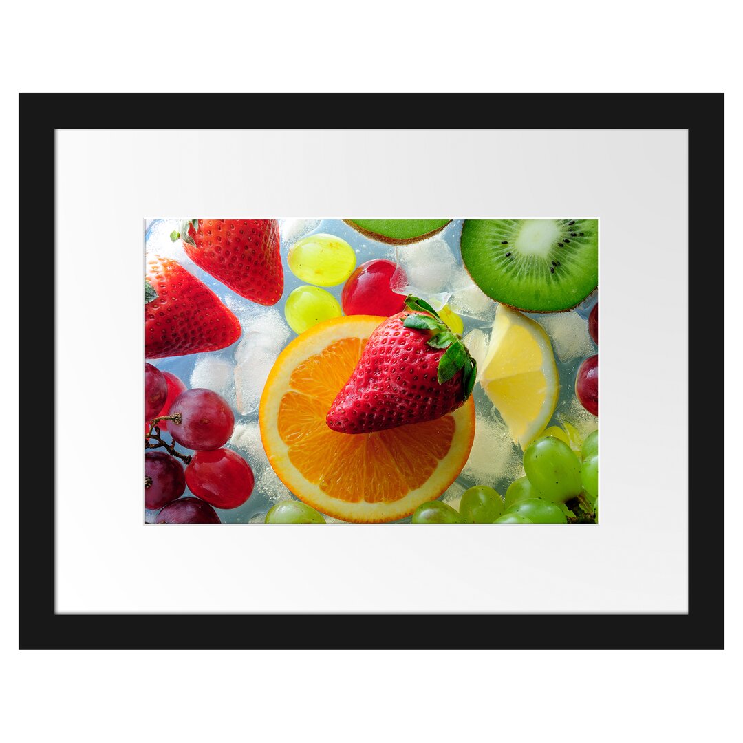 Gerahmtes Poster Leckeres buntes Obst