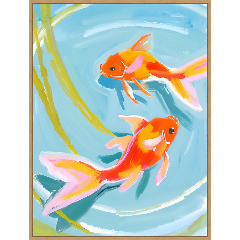 «Golden Pond Dance» par Ohkimiko, reproduction d'art sur toile encadrée