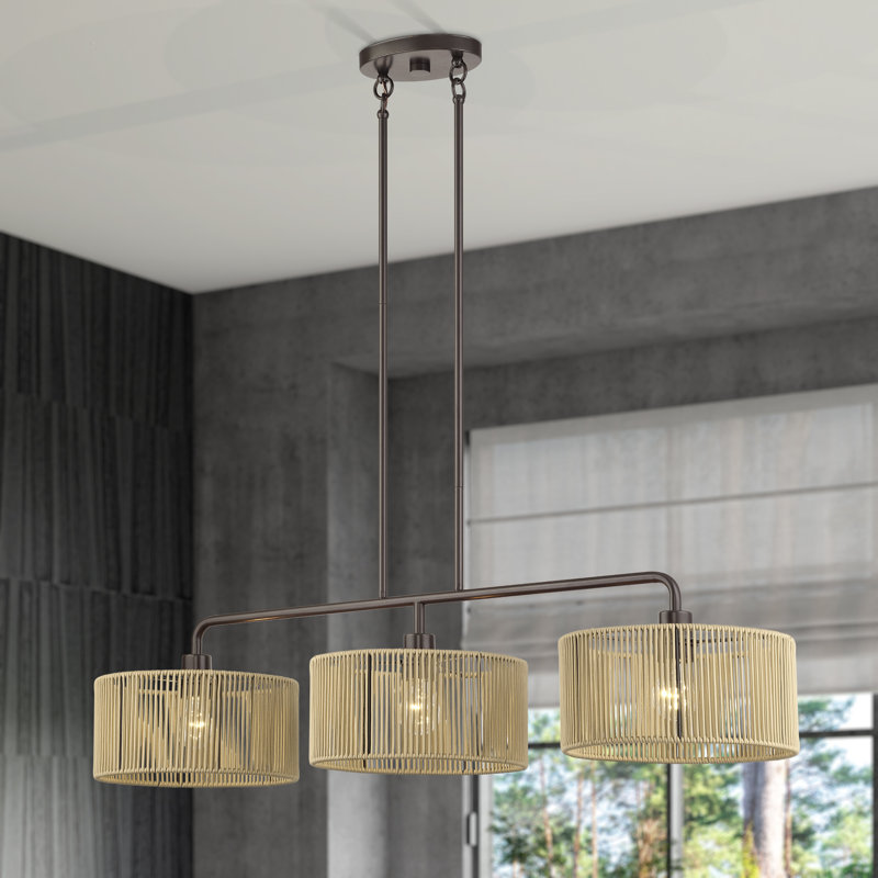 Très grand lustre linéaire Goldiemesh