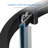 Breeze 33 in. L x 33 in. W x 77 in. H Round Corner Shower Kit in Matte Black, Clear Sliding Door, Walls, and Pan-1373357212-1409441125