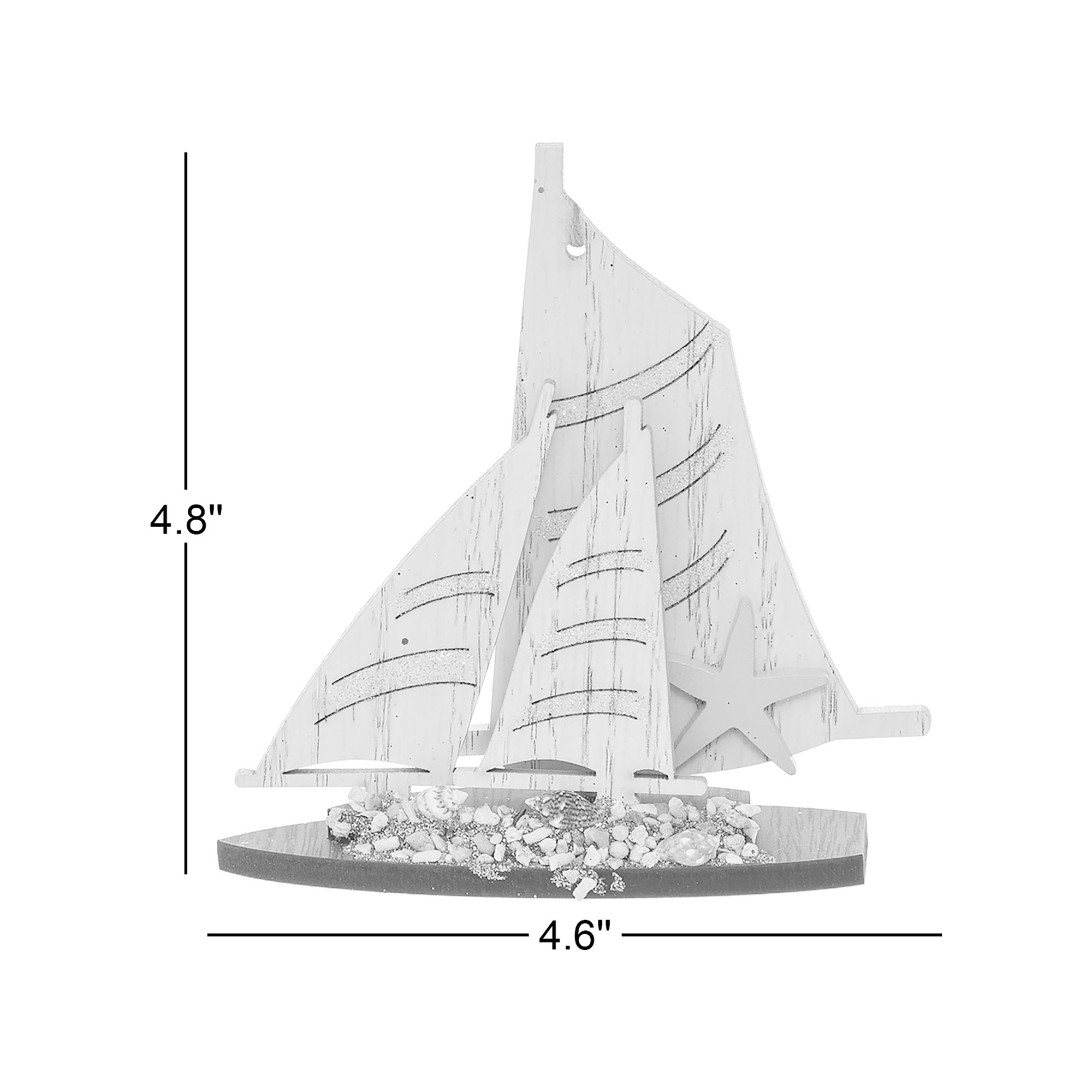 Yacht Cut Out Hanging Figurine Ornament