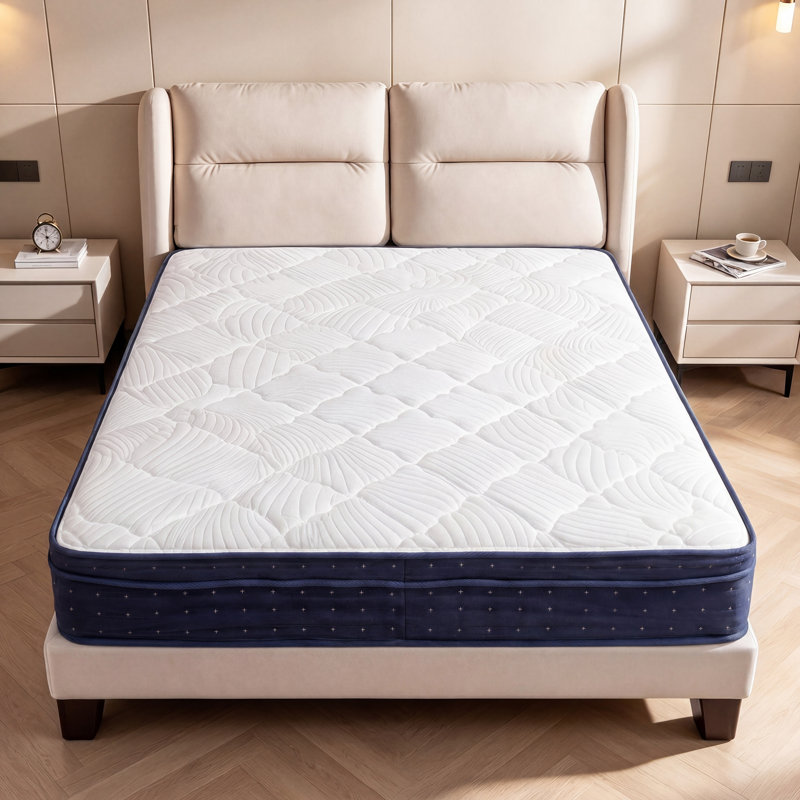 Medium Firm Mattress 12 Inch- Hybrid Mattresses In A Box With Individual Pocket Spring For Motion-Isolation & Pain, Queen