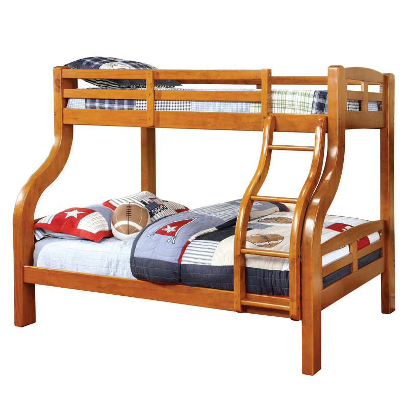 Woodcliff Wood Twin Over Full Bunk Bed with Attached Ladder