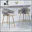 Ensemble de 2 tabourets de bar 26 pouces à hauteur de comptoir en velours avec dossier ondulé à la main pour plus de confort et de style-800177573