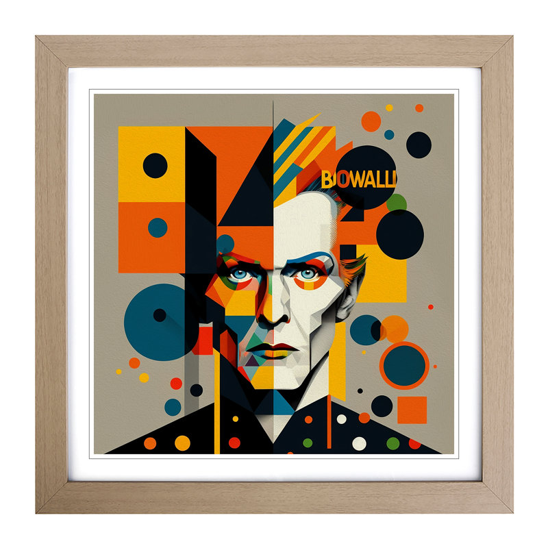 David Bowie Bauhaus - Framed Print, Oak