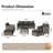 Harbin 7-Person Rattan Sofa Seating Group with Cushions with Coffee Table-1195230780