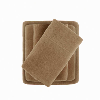 CozyChill Micro Fleece Sheet Set - Deep Pocket - Cold Season Bedding - True North Warmth - 3 Piece - Matching Pillow Case
