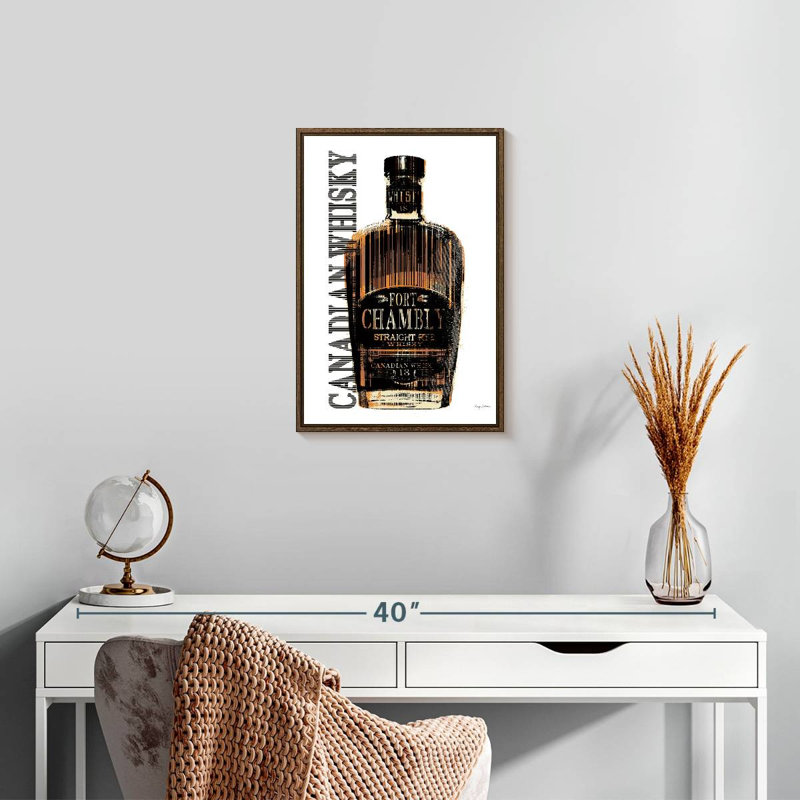 Whisky canadien, Cadre flottant noyer, 13 po x 19 po