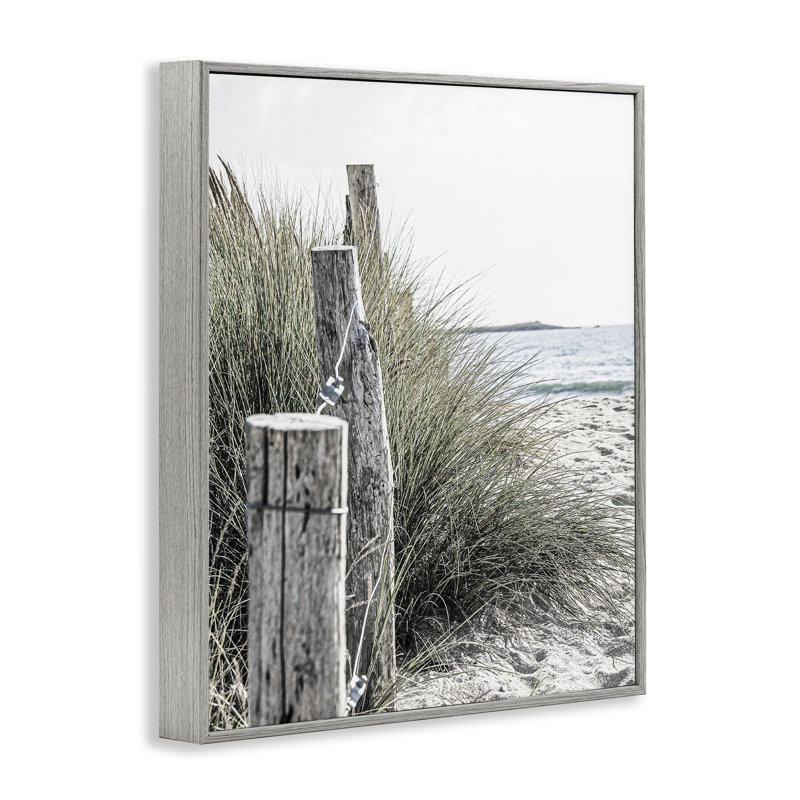 Paysage de plage côtière par Incado, H 14 po x l 11 po x P 1,5 po, Estampe numérique Farmhouse