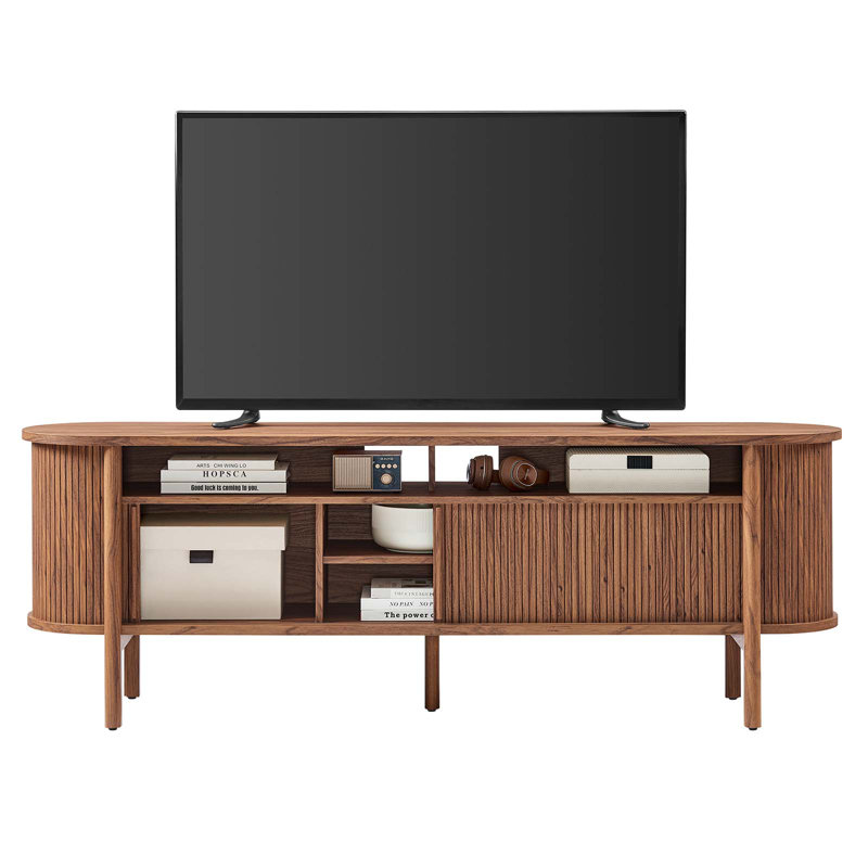 Modway Cadence 71" TV Stand, Brown Wood